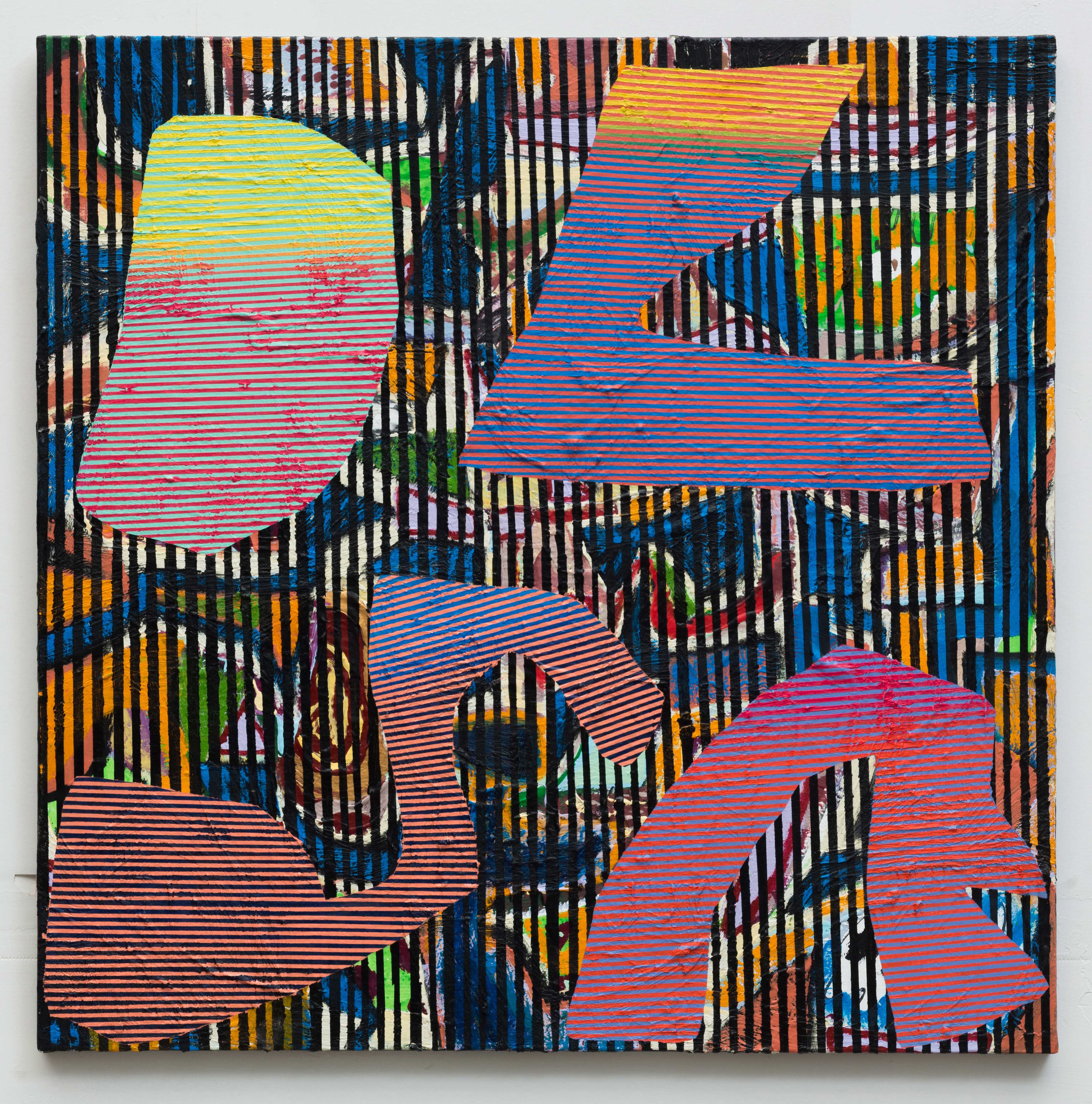 31.5x31.5x1 - Abstract painting by Zack Goulet from 2018 collection - 31.5″ × 31.5″ × 1″