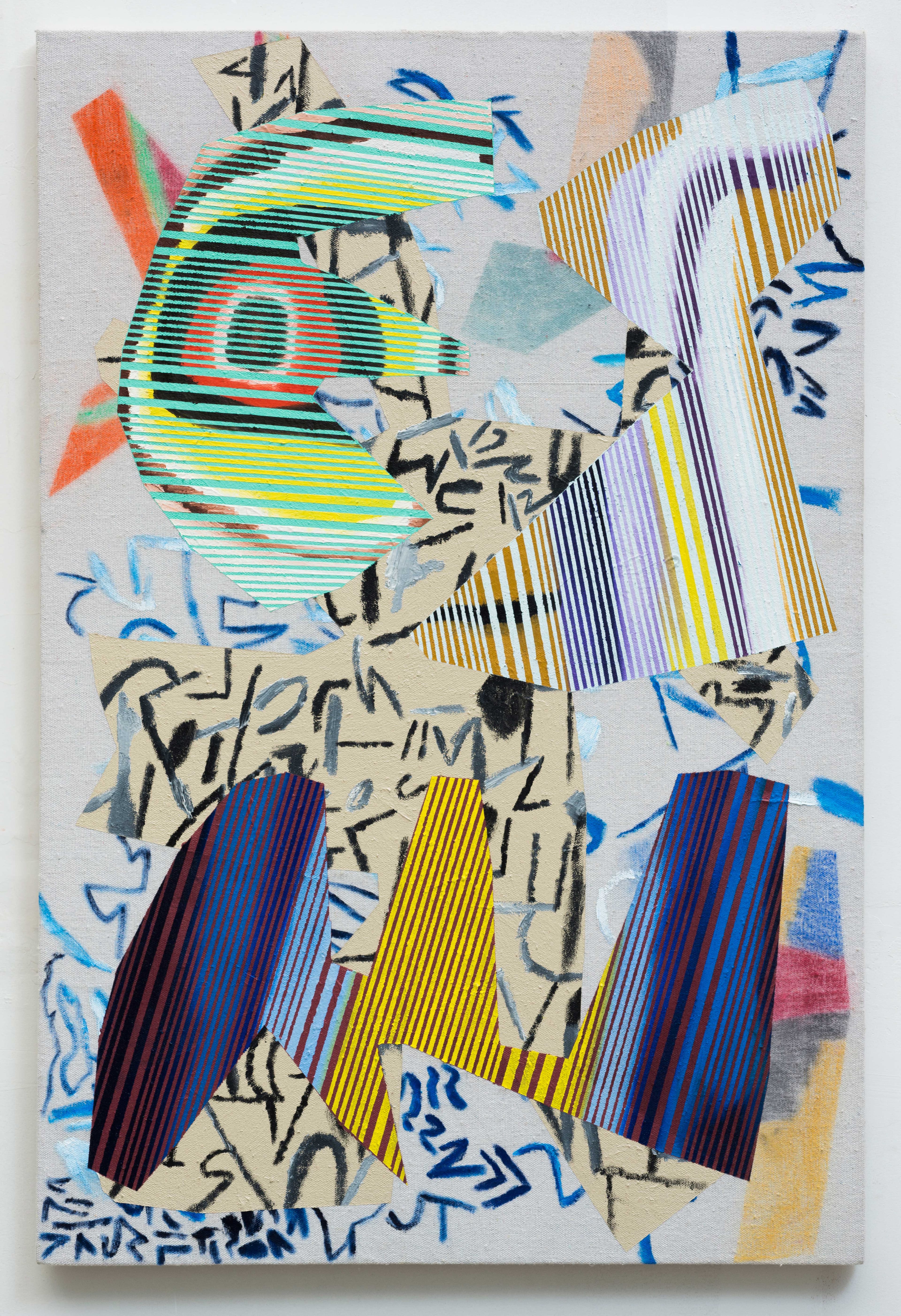 37x25x1 - Abstract painting by Zack Goulet from 2018 collection - 37″ × 25″ × 1″