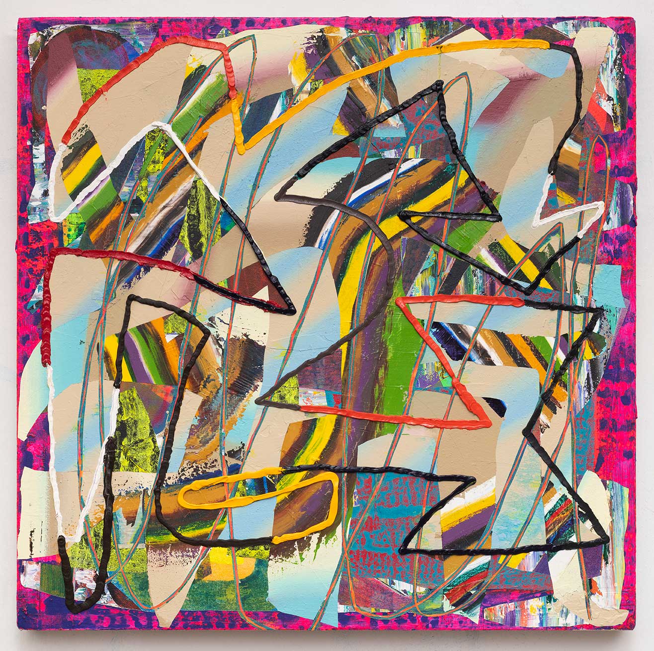 28x28x2 - Abstract painting by Zack Goulet from 2019 collection - 28″ × 28″ × 2″