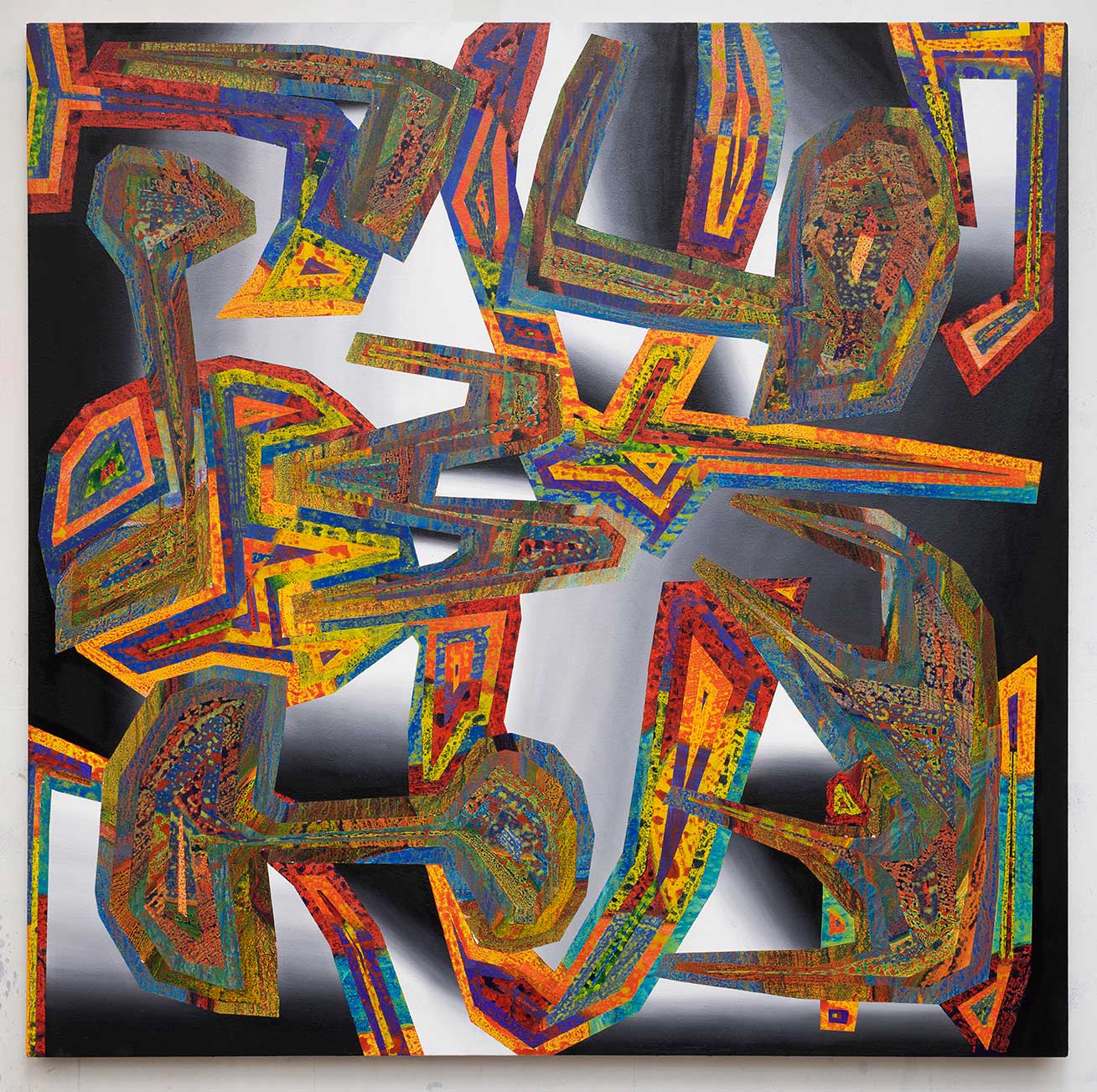 60x60.25.1.5 - Abstract painting by Zack Goulet from 2019 collection - 60″ × 60.25.1.5″