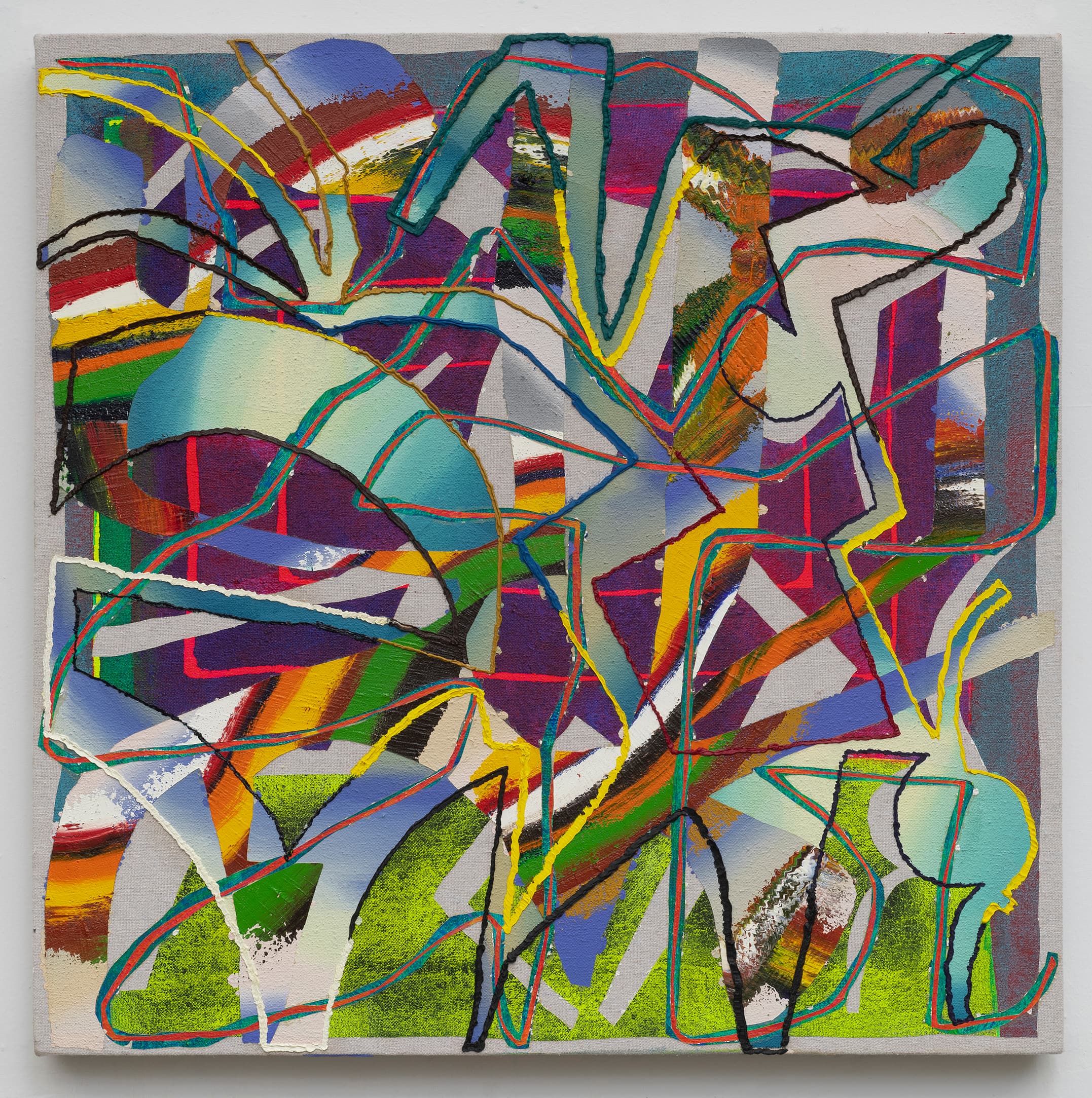 24x24x1.5 three - Abstract painting by Zack Goulet from 2020 collection - 24″ × 24″ × 1.5″
