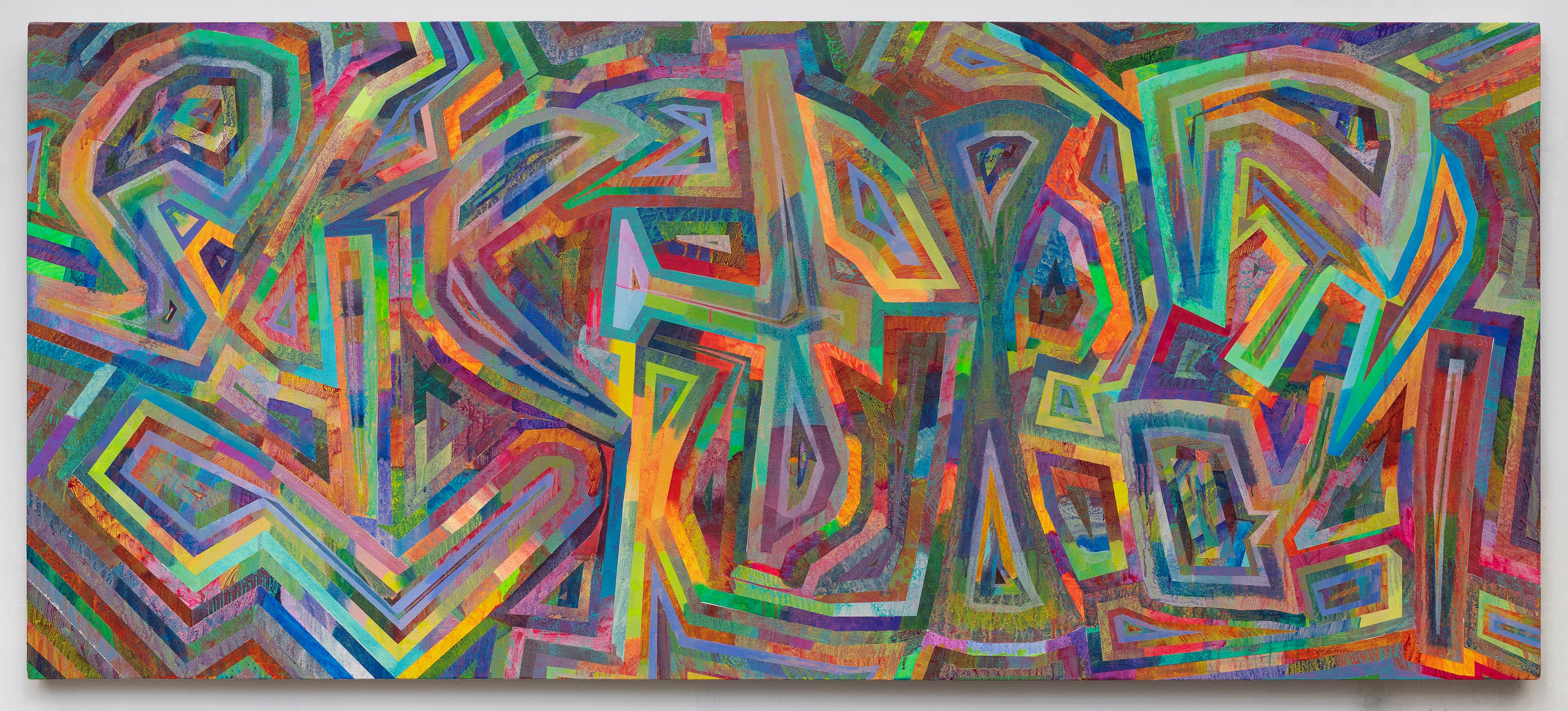38x88x1.5 - Abstract painting by Zack Goulet from 2020 collection - 38″ × 88″ × 1.5″