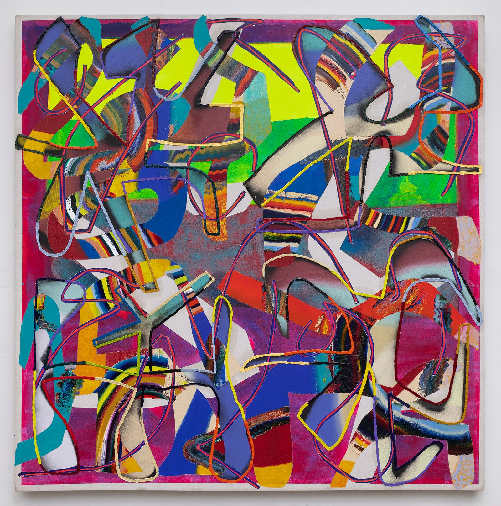 59x59x1.5 - Abstract painting by Zack Goulet from 2020 collection - 59″ × 59″ × 1.5″