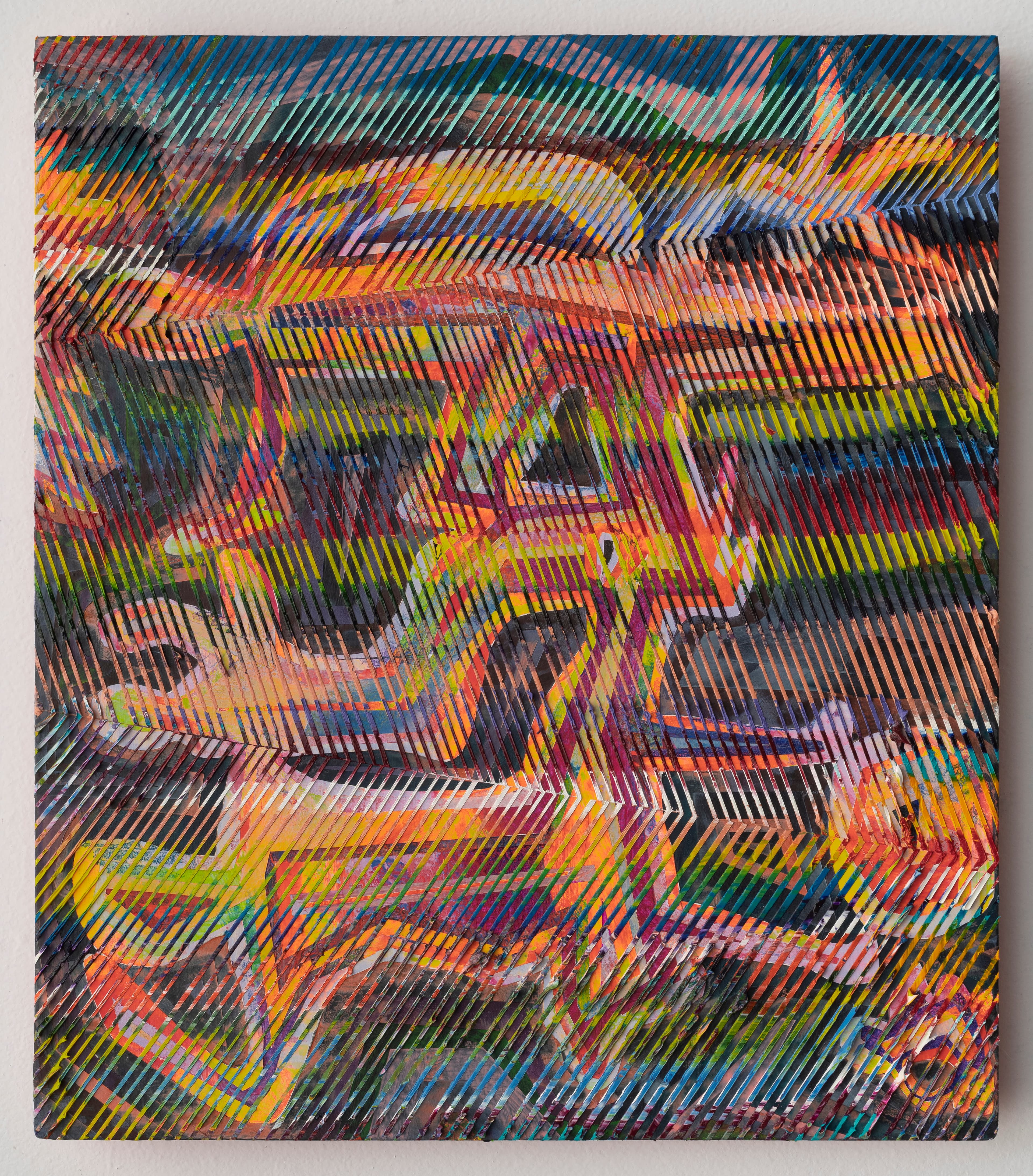 16x18.5 - Abstract painting by Zack Goulet from 2022 collection - 16″ × 18.5″