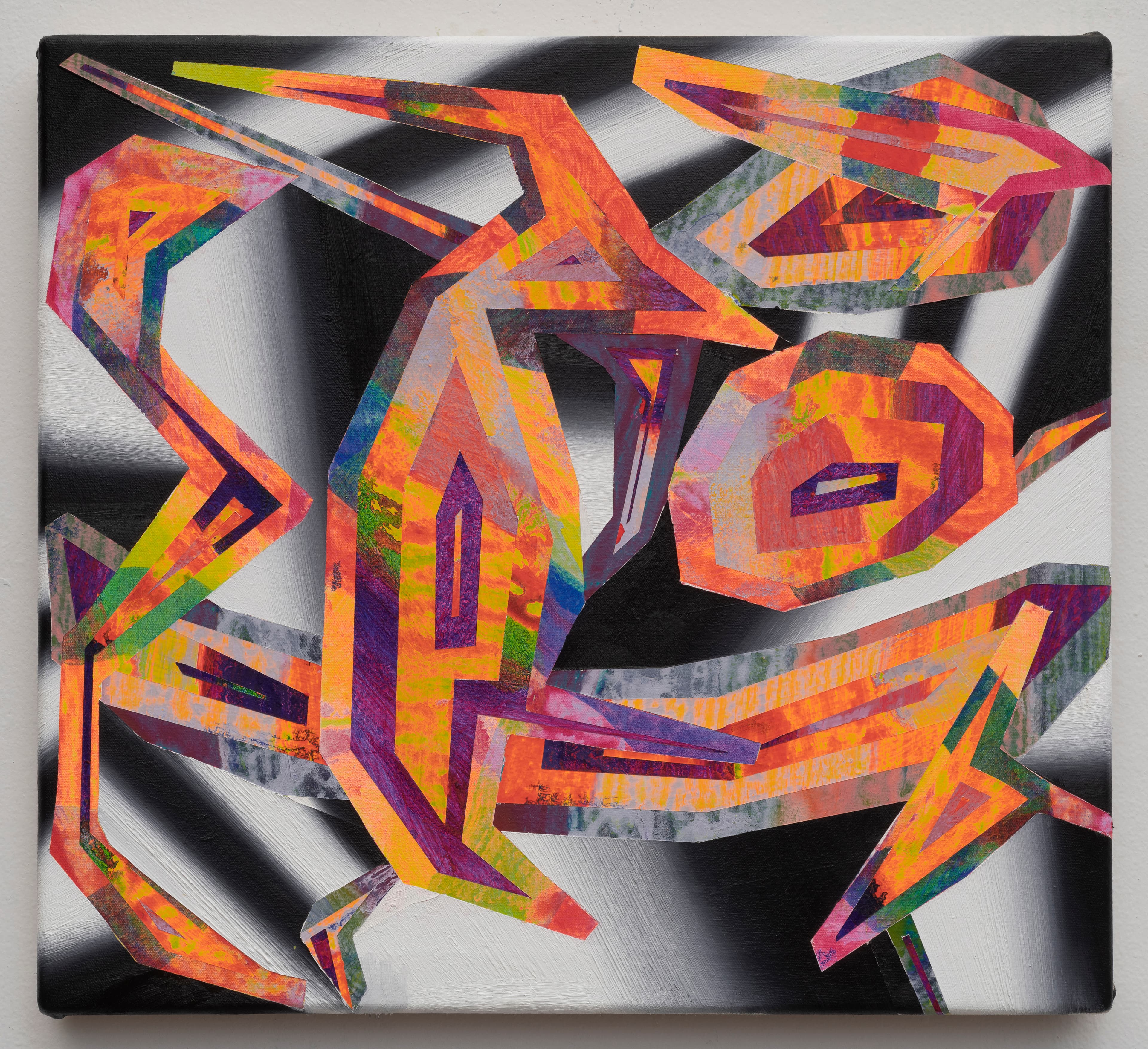 19x21 - Abstract painting by Zack Goulet from 2022 collection - 19″ × 21″