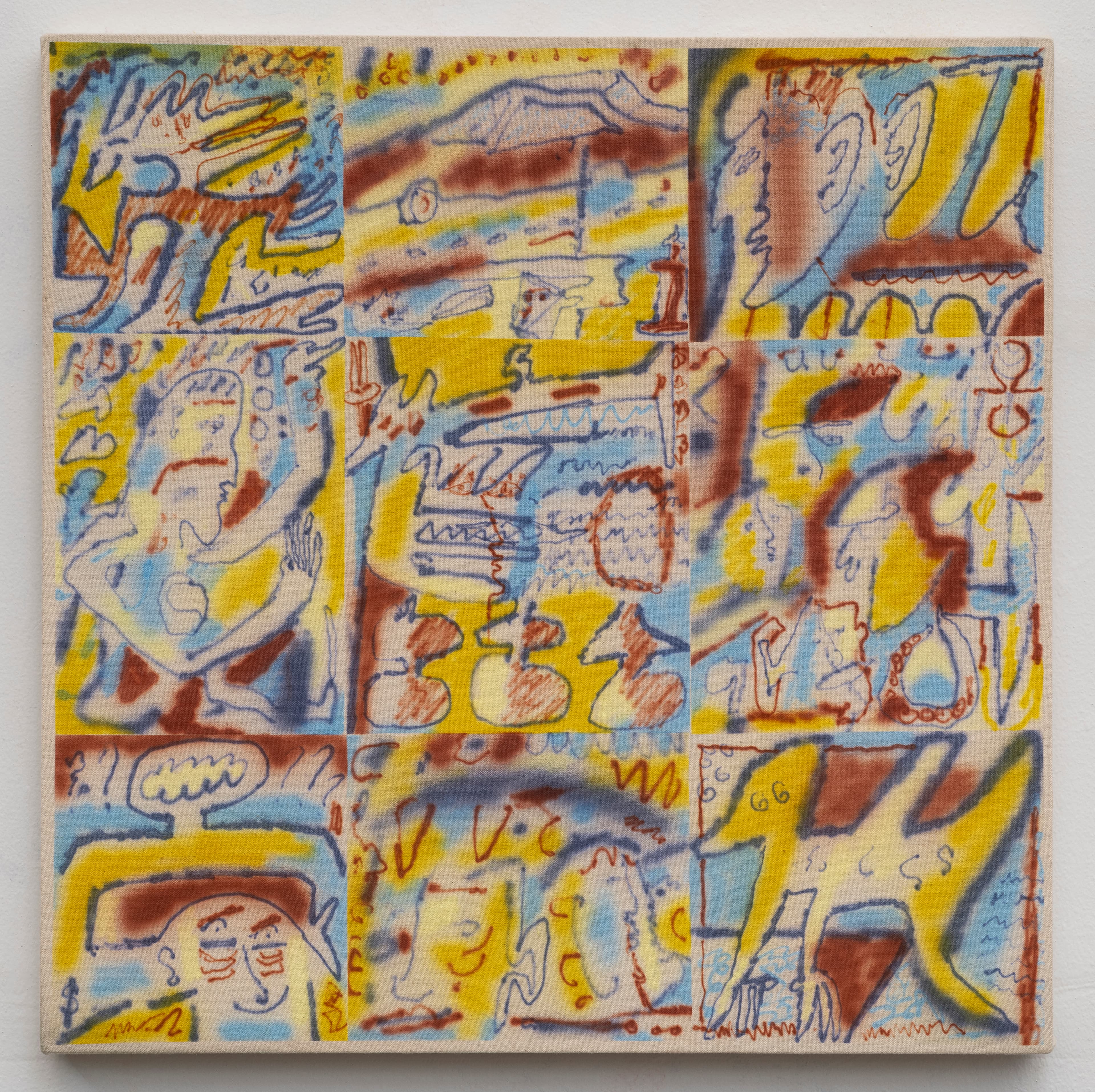 25x25 - Abstract painting by Zack Goulet from 2022 collection - 25″ × 25″
