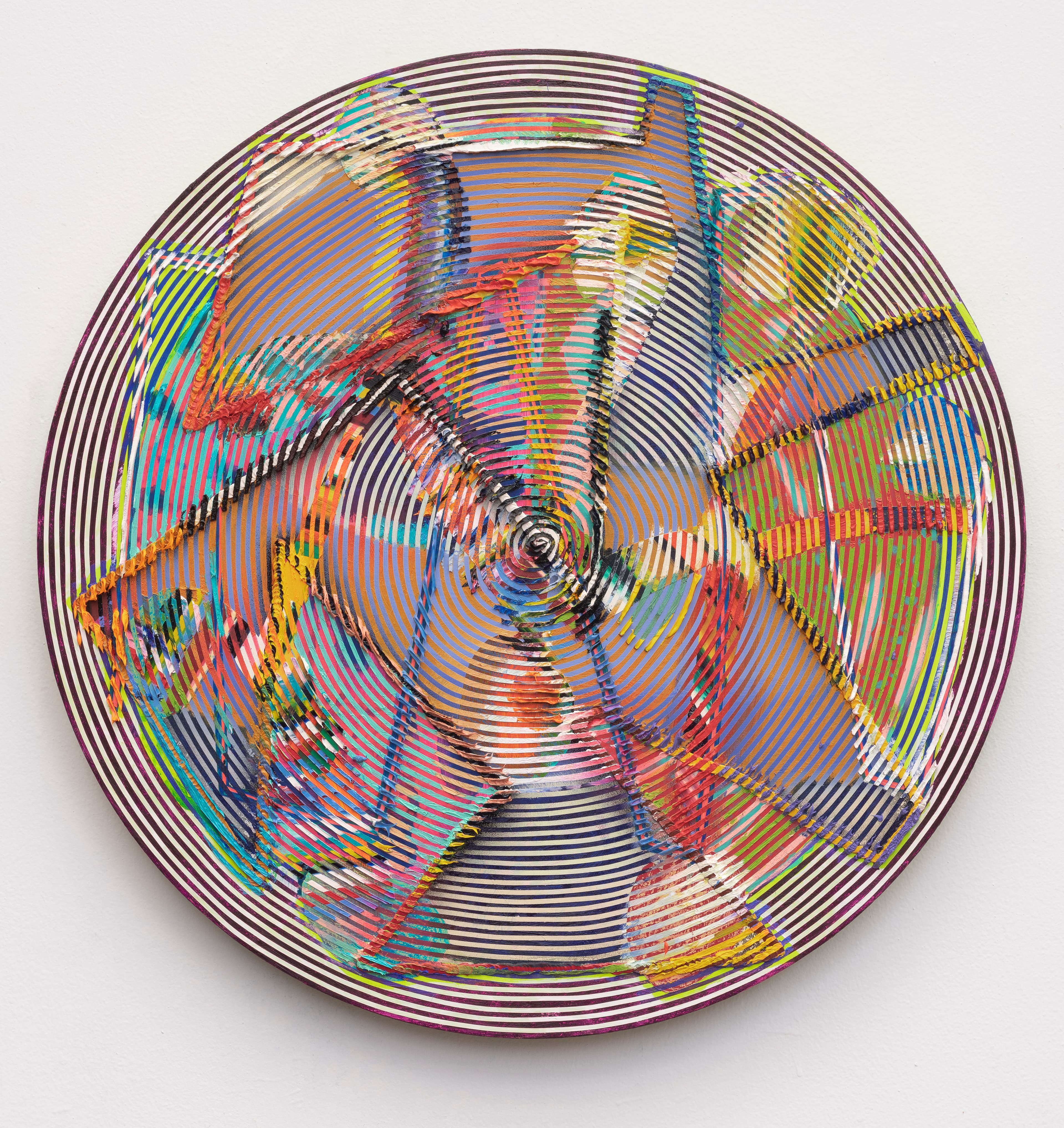 26x26 - Abstract painting by Zack Goulet from 2022 collection - 26″ × 26″