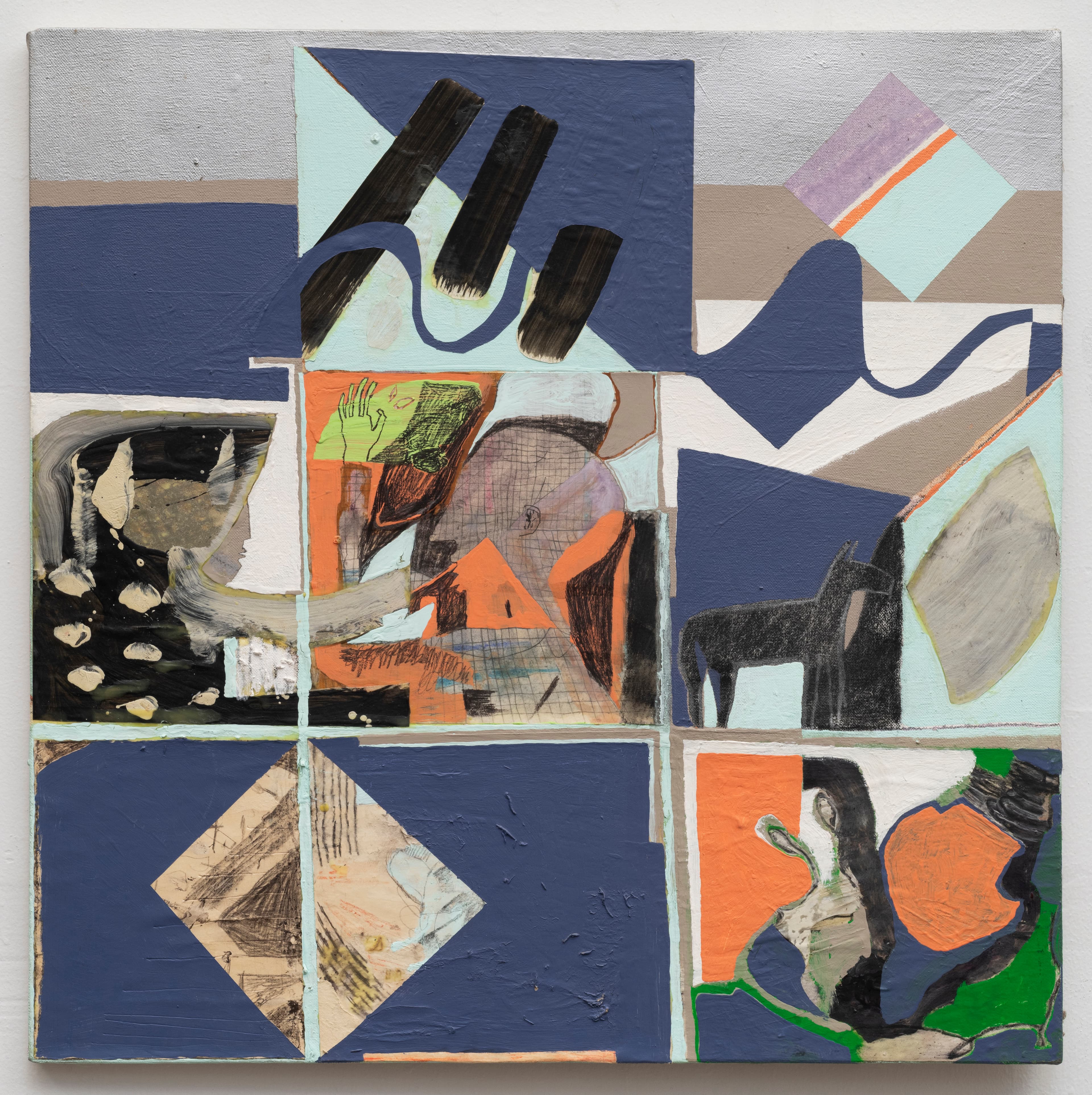 28x28x1 b - Abstract painting by Zack Goulet from 2022 collection - 28″ × 28″ × 1″