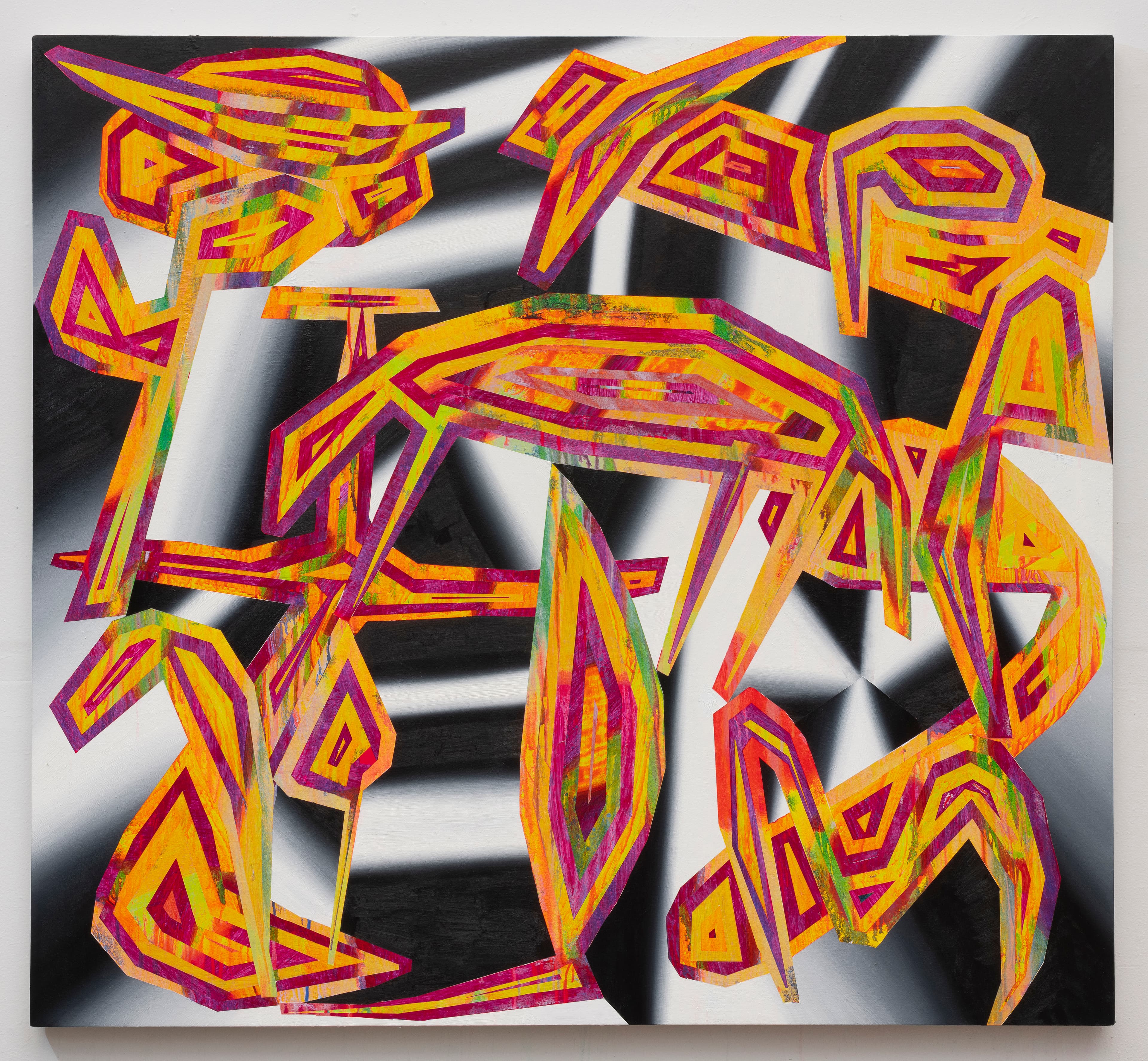 60x55 - Abstract painting by Zack Goulet from 2022 collection - 60″ × 55″