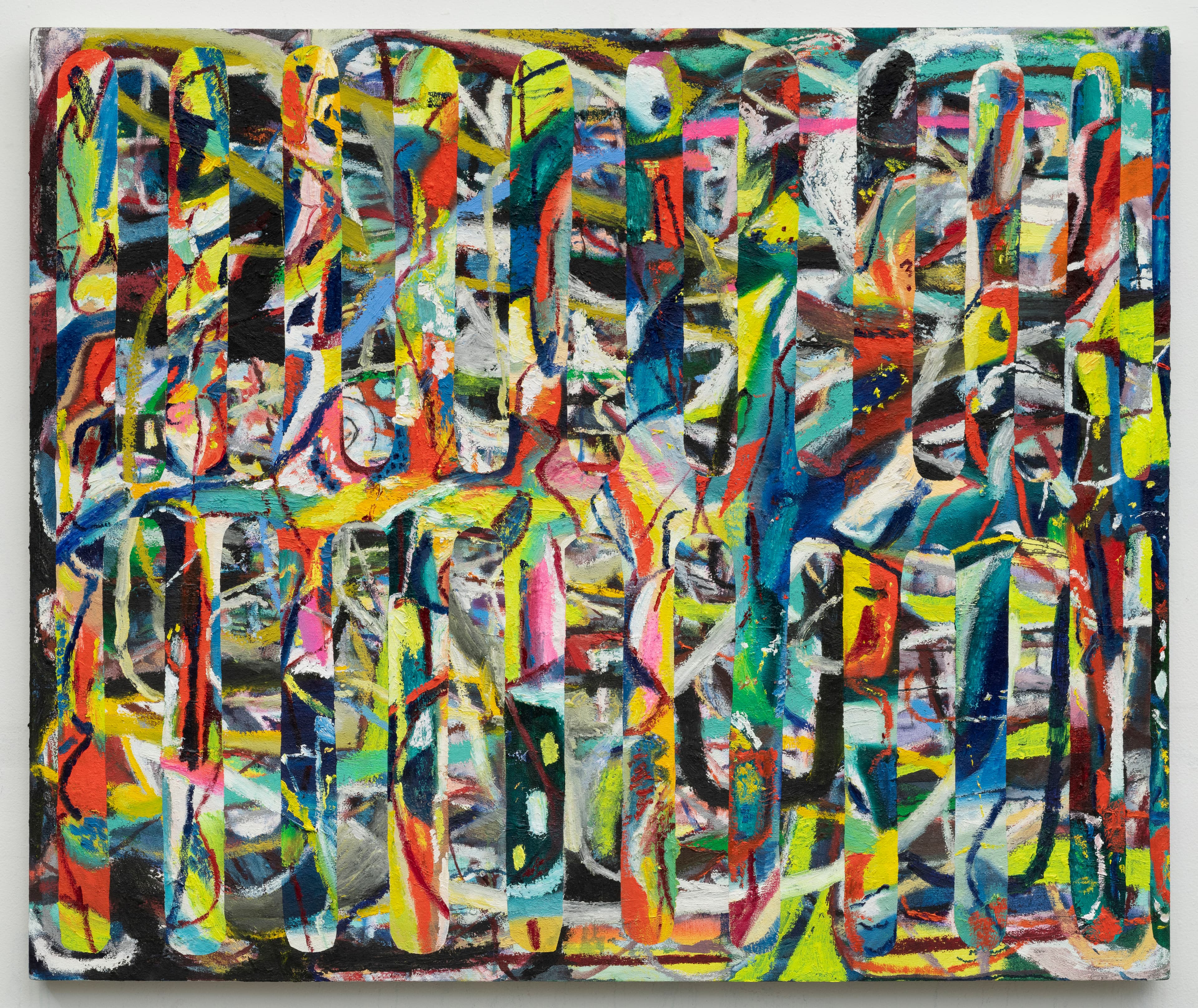 54x45 - Abstract painting by Zack Goulet from 2023 collection - 54″ × 45″